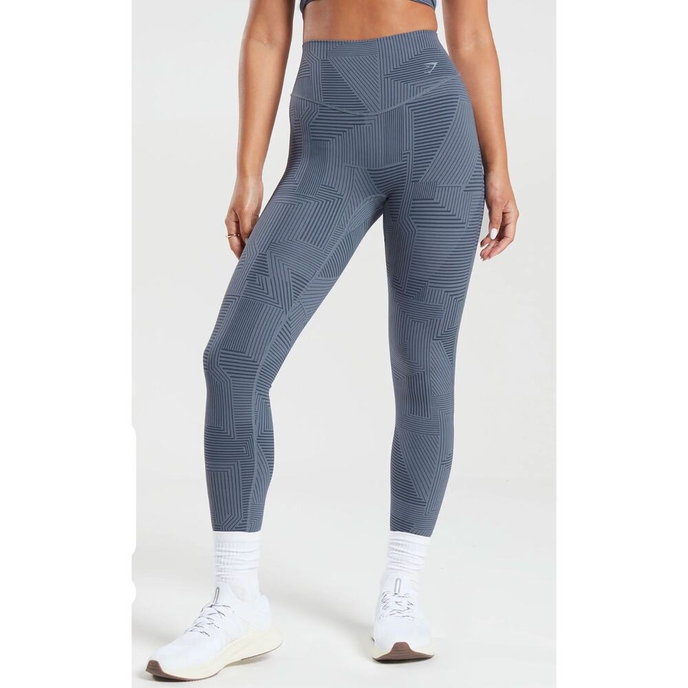 GymShark Elevate High Rise Leggings Womens Size Medium Evening Blue New B3A6M